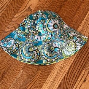 Vera Bradley Blue and Green Paisley Hat